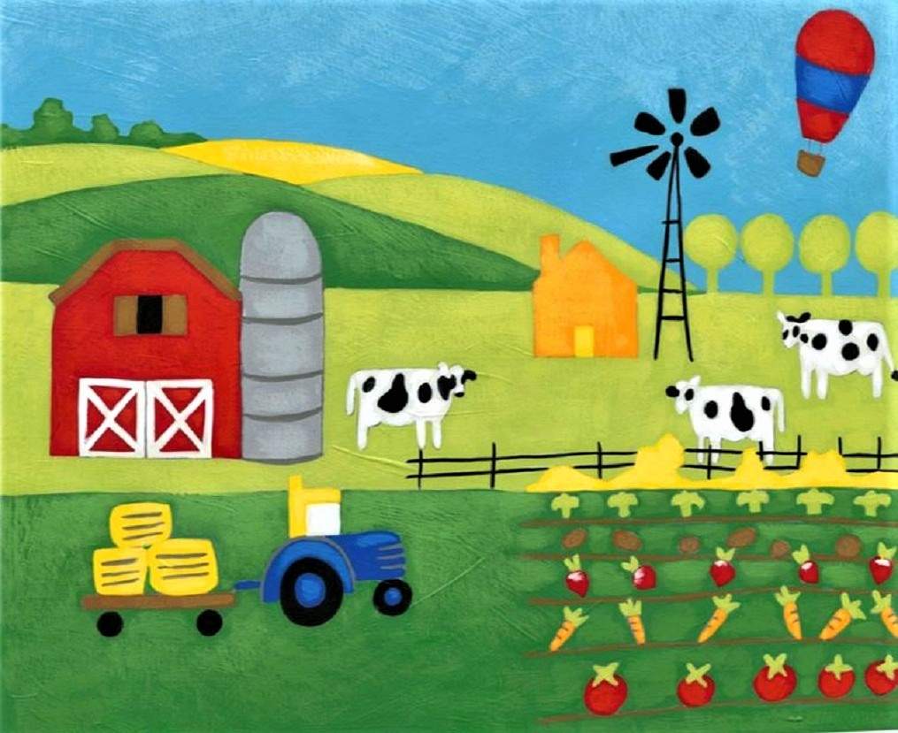 Solve "Storybook Farming" jigsaw puzzle online with 72 pieces