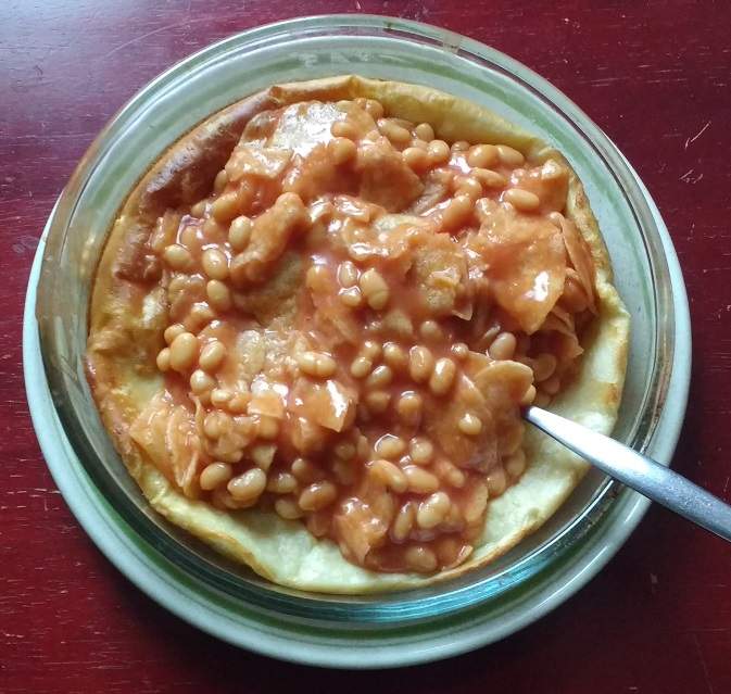 Solve Food I made 106 Yorkshire pudding & baked beans with some