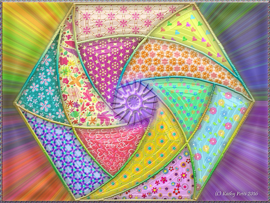 Solve Mosaic Puzzle By Kathy Potts jigsaw puzzle online with 20 pieces