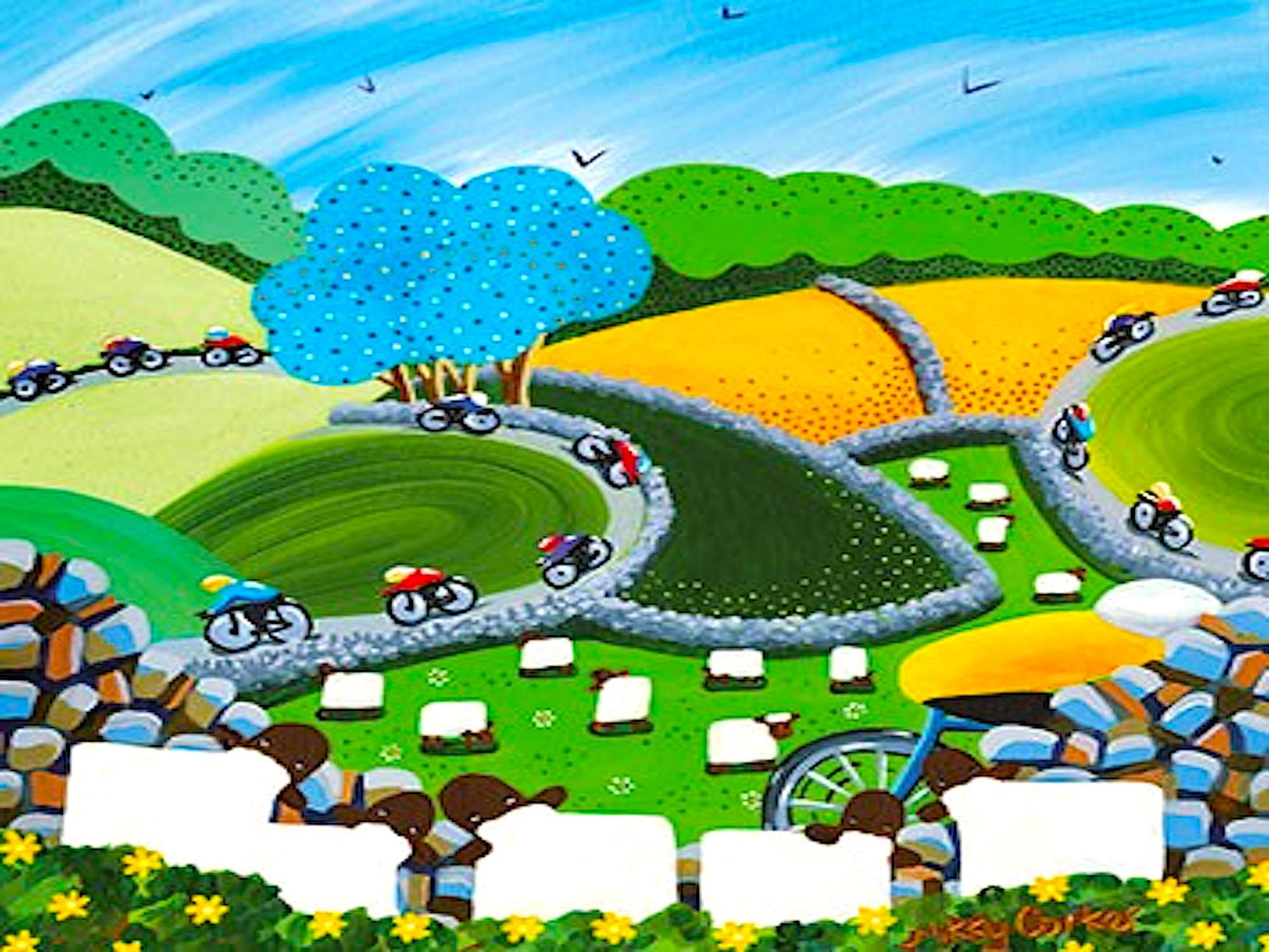 Completing a challenging puzzle without looking at the picture