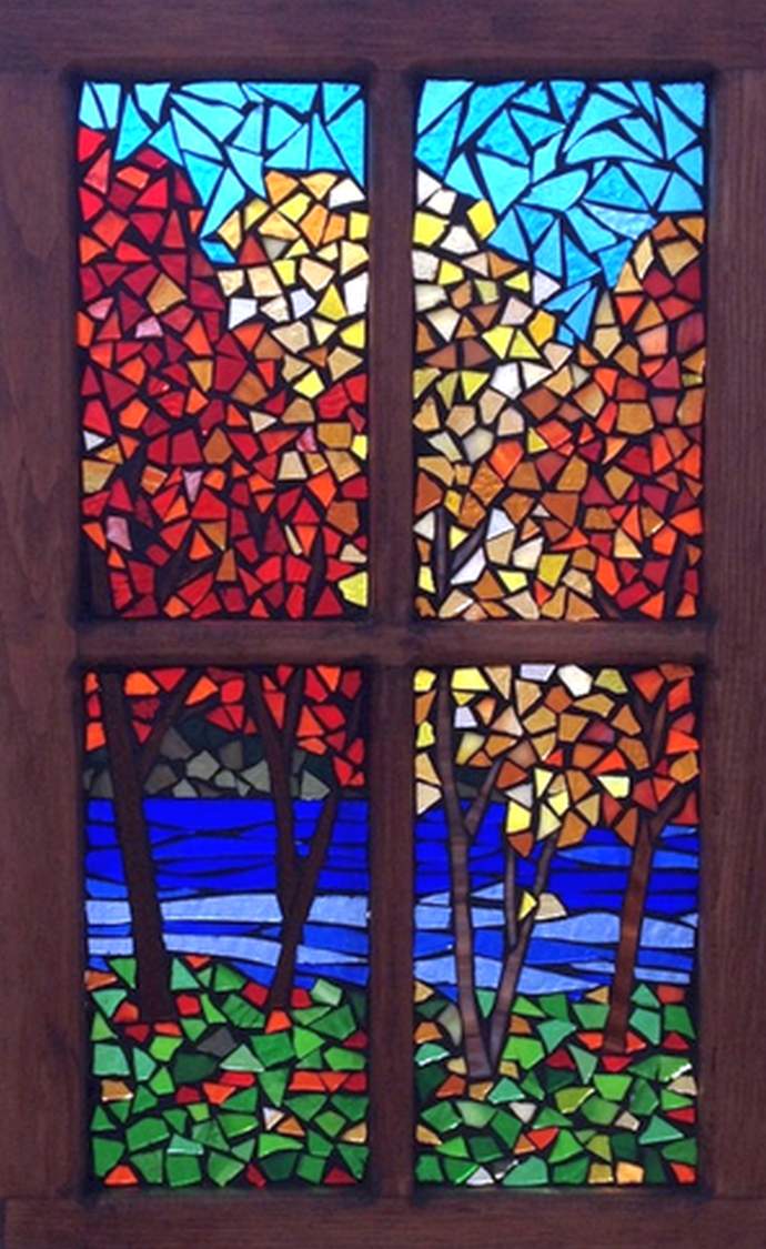 Solve Mosaic stained glass jigsaw puzzle online with 54 pieces