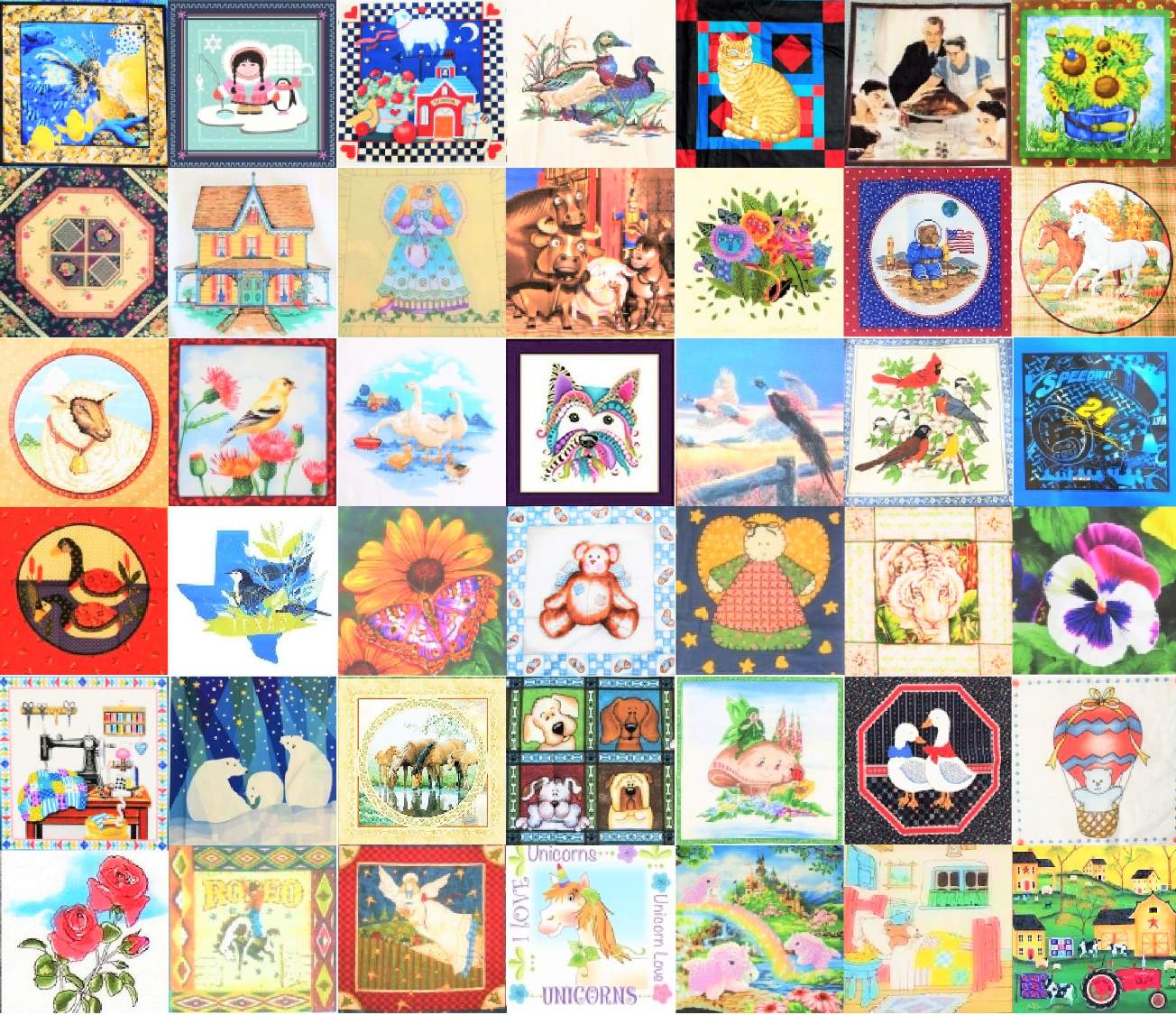 Solve PATCHWORK PANELS jigsaw puzzle online with 72 pieces
