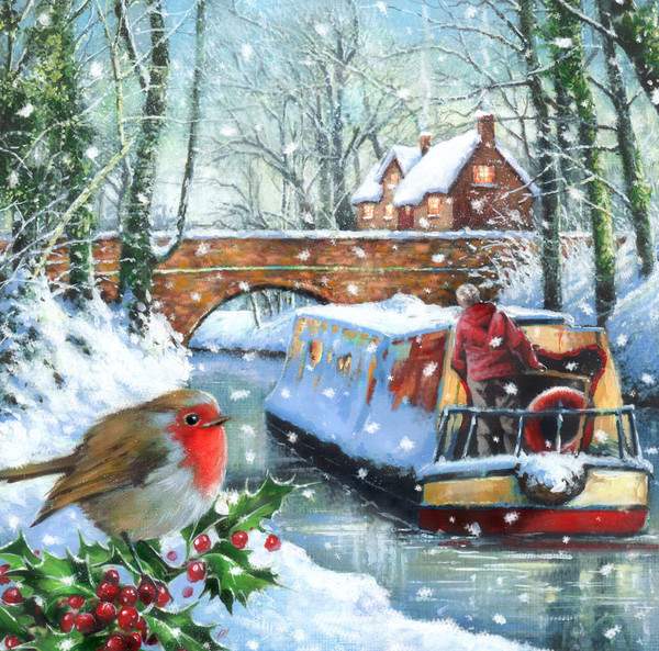 Solve Winter Scene jigsaw puzzle online with 100 pieces