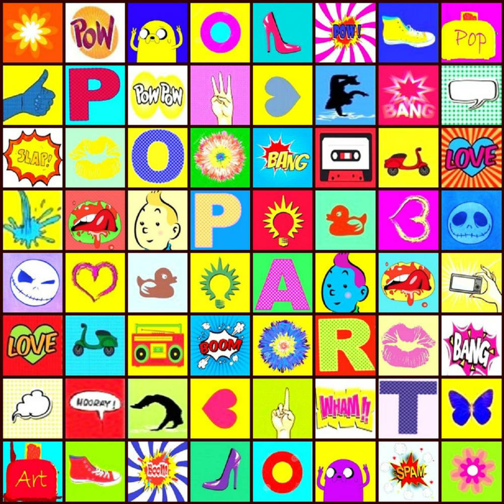 Solve Pop art jigsaw puzzle online with 100 pieces