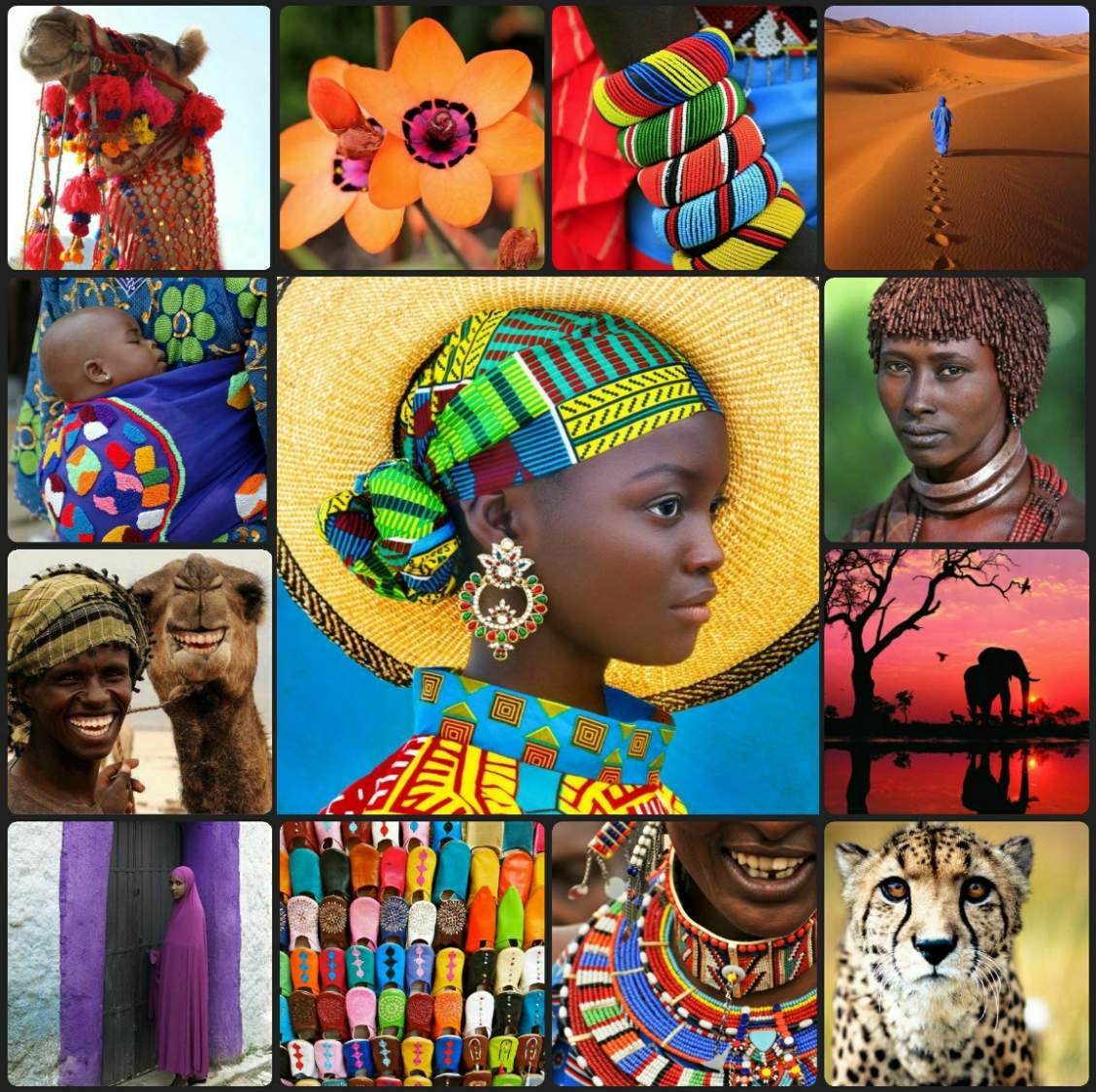Solve Colours of Africa jigsaw puzzle online with 36 pieces