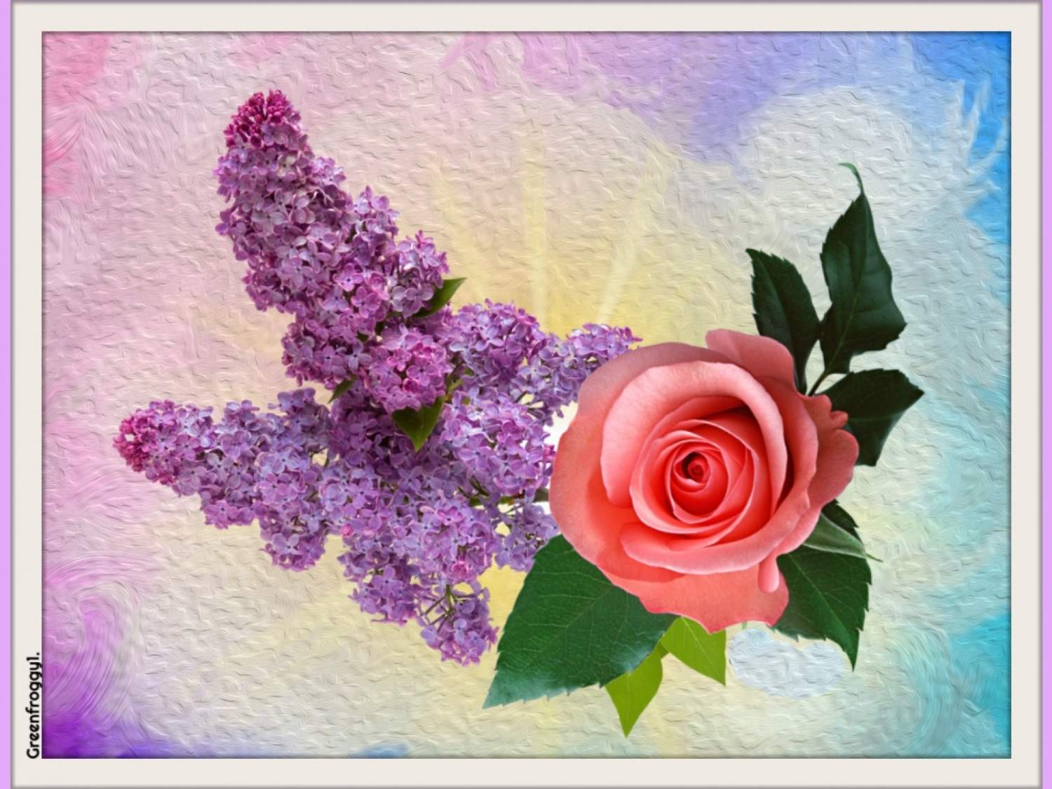 Jigsaw Puzzle PUZZLE Lilacs And Rose 80 pieces Jigidi