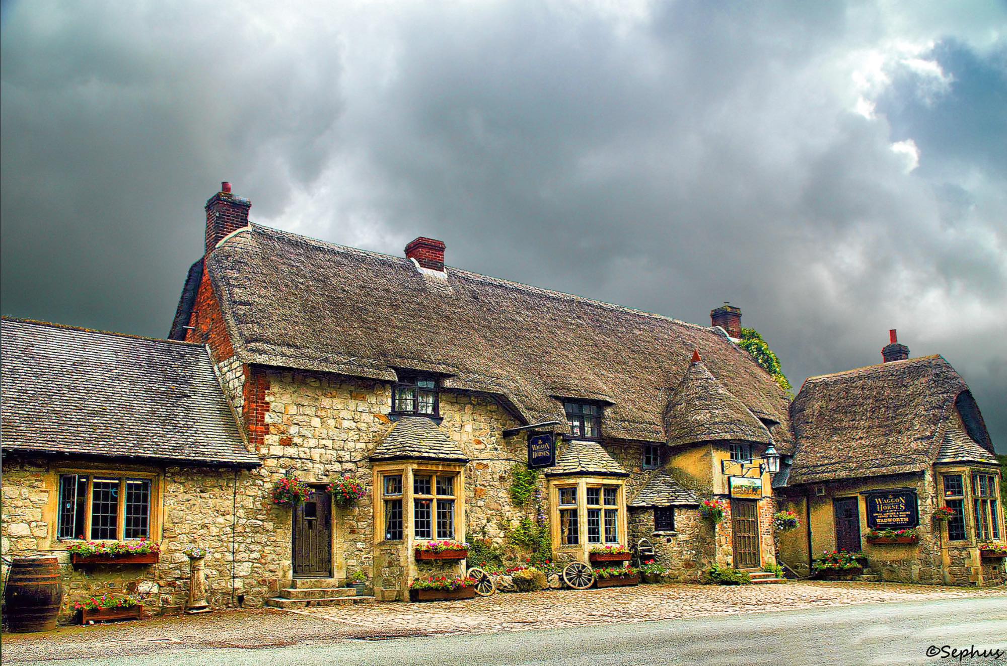 Solve Wagon & Horses. Beckhampton. Marlborough. UK. jigsaw puzzle