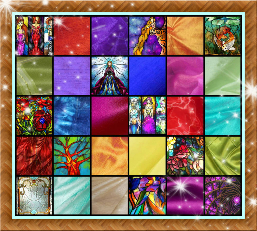 Solve Variations on a Stained Glass Puzzle jigsaw puzzle online with 56