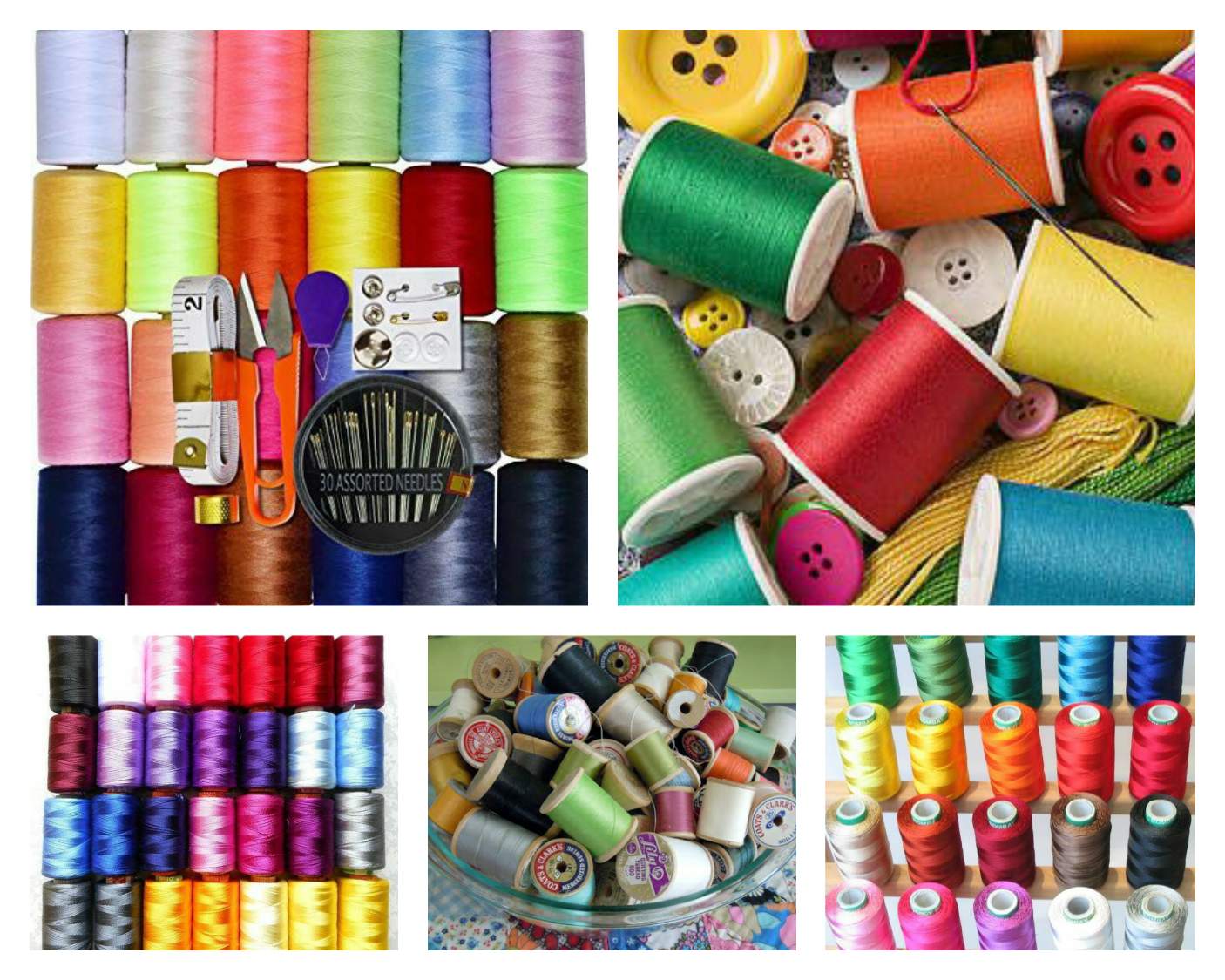 Solve RAINBOW COTTON REELS jigsaw puzzle online with 80 pieces