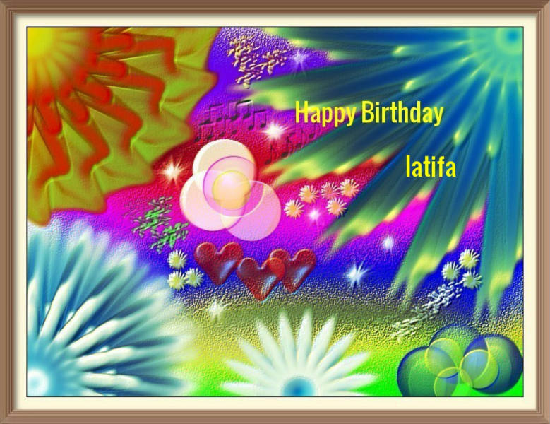 Solve Happy Birthday latifa . jigsaw puzzle online with 12 pieces