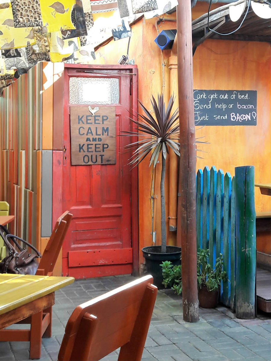 Solve Village Cafe Swakopmund Namibia jigsaw puzzle online with 252 pieces