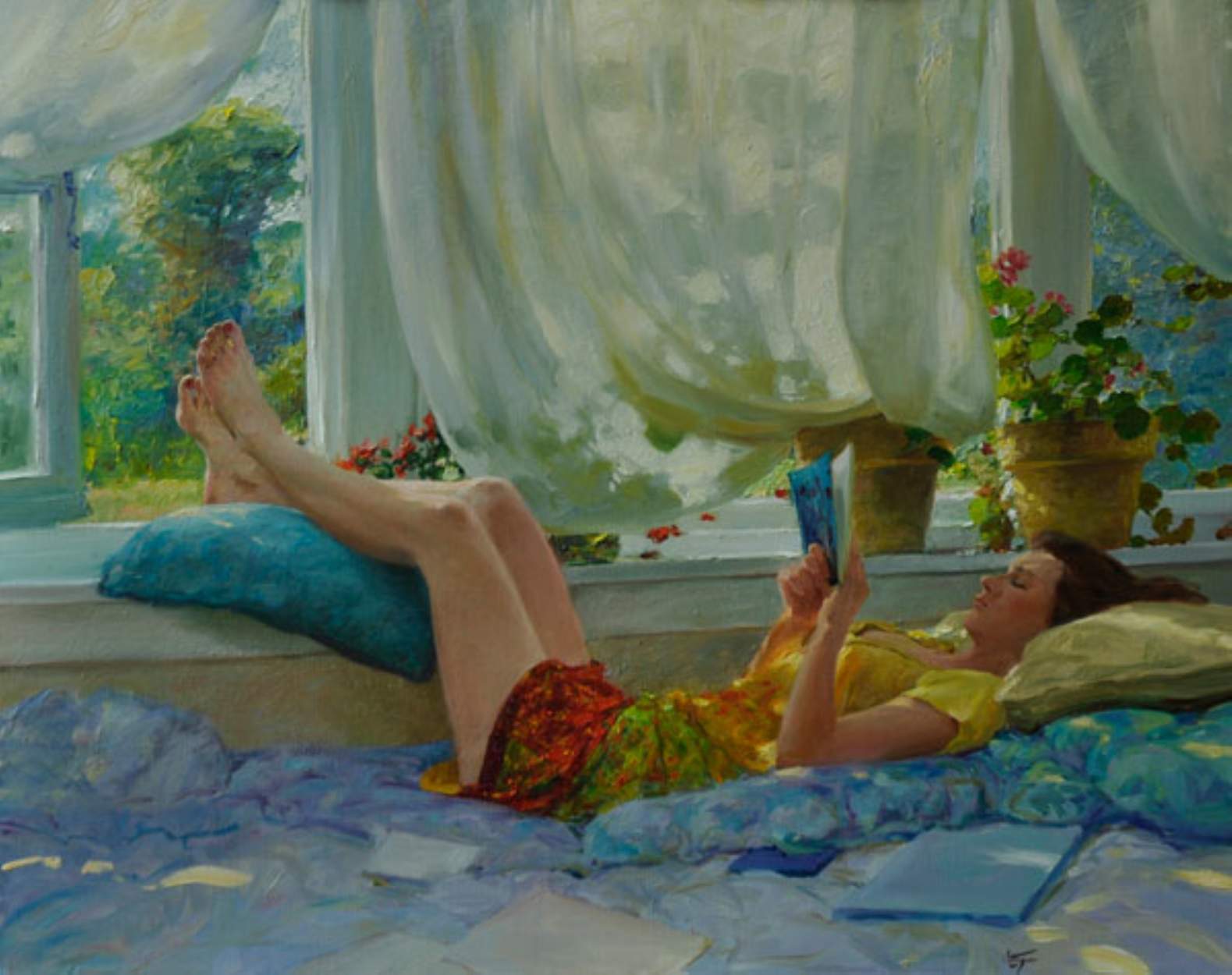 Solve SUMMERBREEZE David Hettinger Figurative Painter jigsaw puzzle