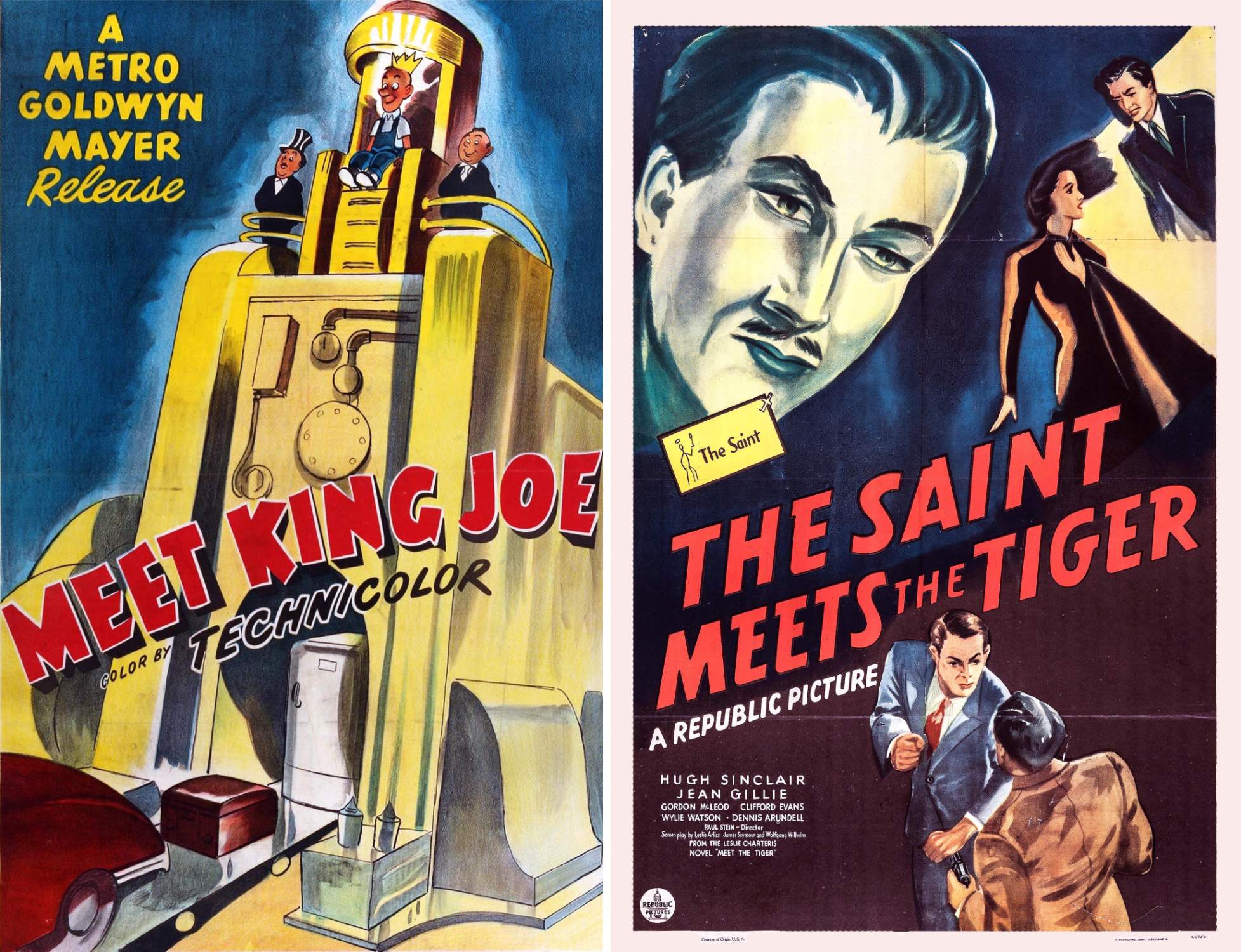 Jigsaw Puzzle Meet King Joe 1949 and The Saint Meets the Tiger