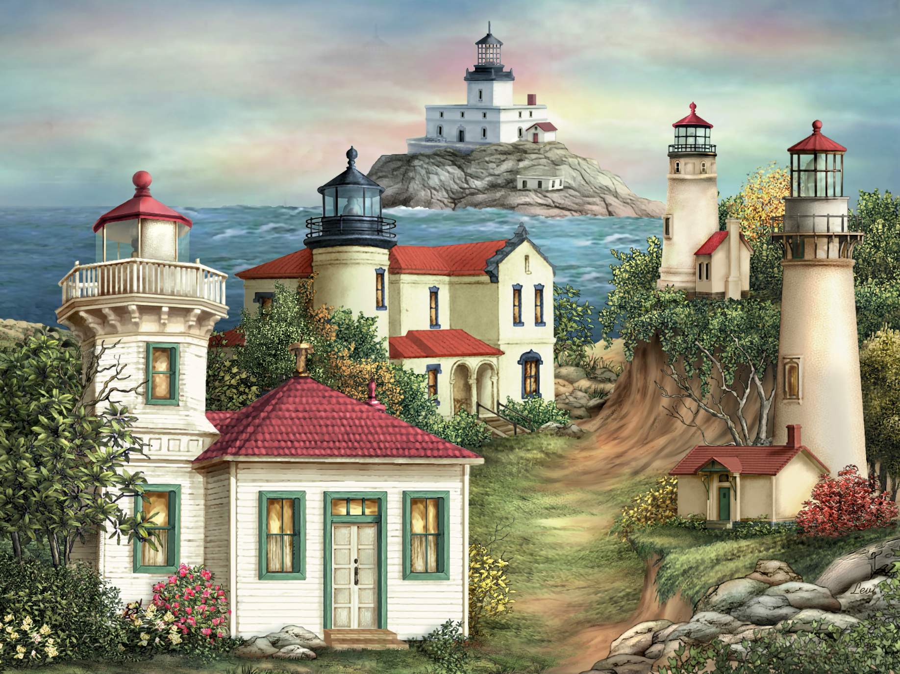 Solve Historic Lighthouses jigsaw puzzle online with 165 pieces