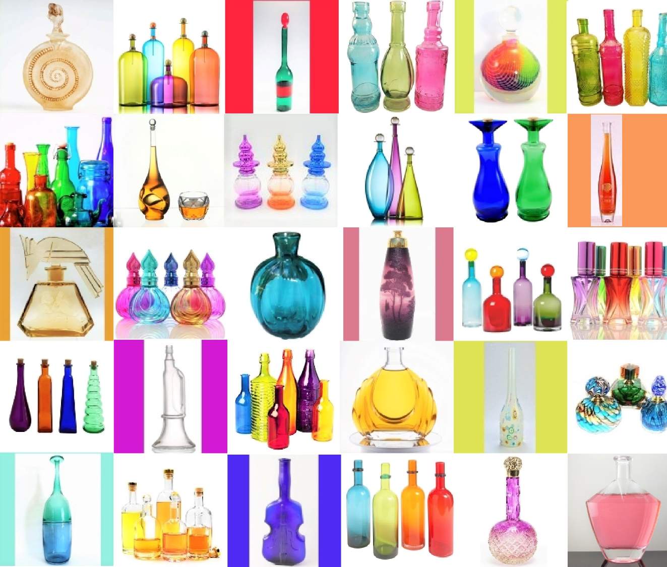 Solve BOTTLES jigsaw puzzle online with 72 pieces