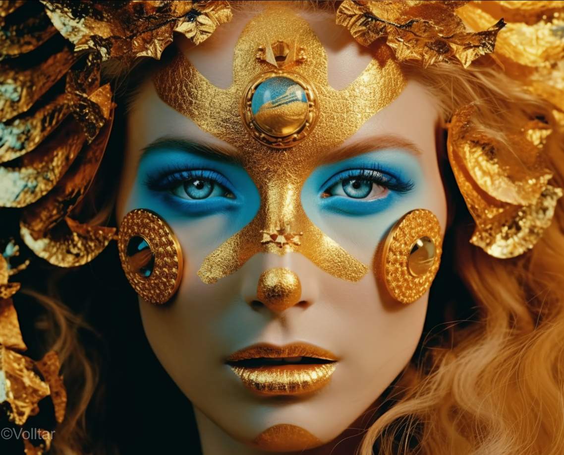 Solve Golden Goddess jigsaw puzzle online with 20 pieces