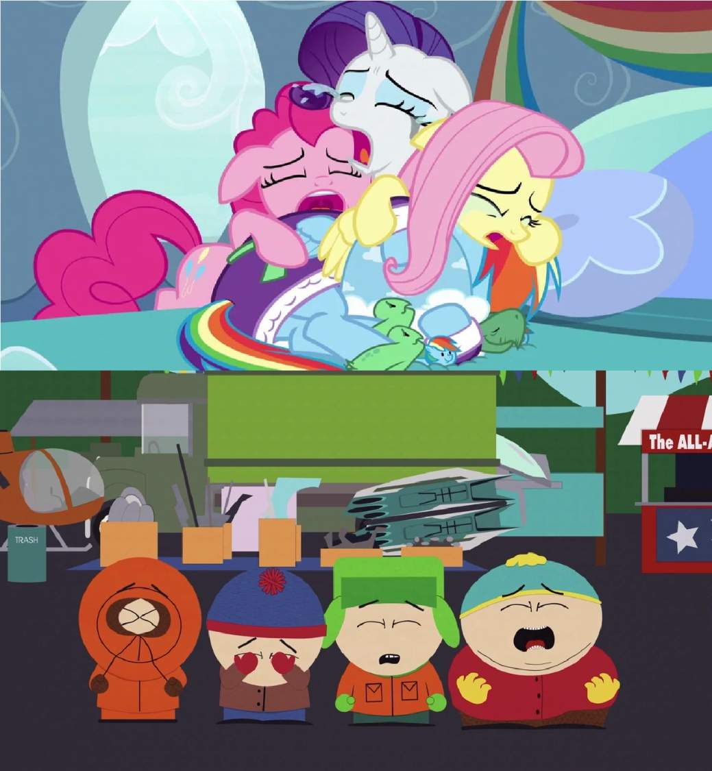 Solve Sad South Park & MLP jigsaw puzzle online with 42 pieces