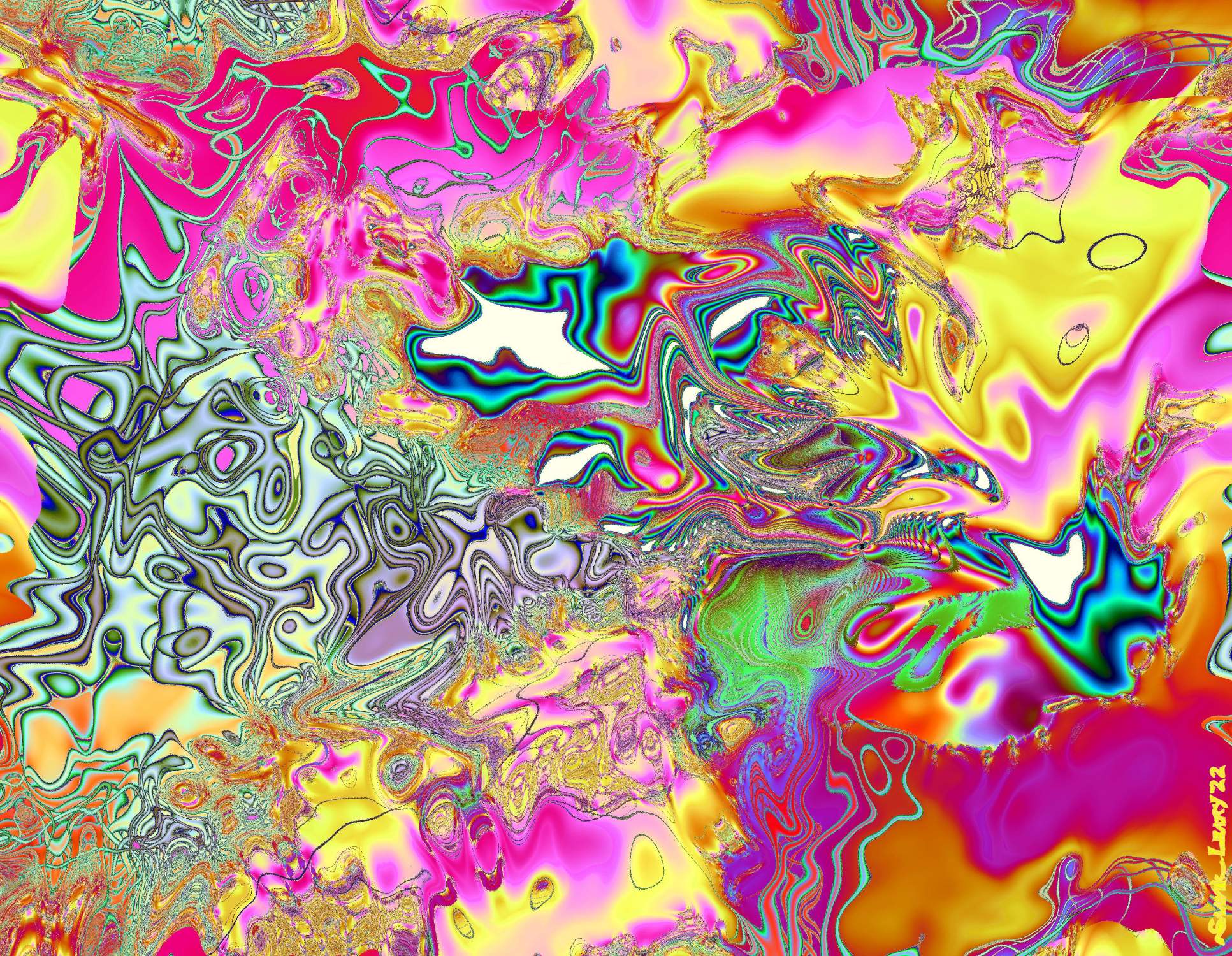 Distorted Puzzle Solve 05262022 TieraZon Distorted Fractal medium-large jigsaw puzzle ...