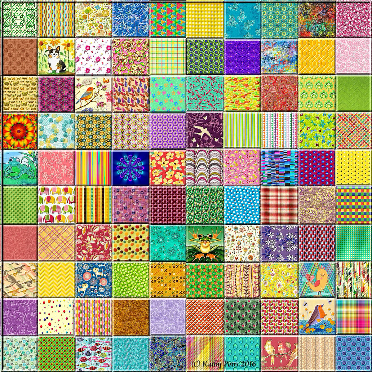 Solve 100 Square Tile Puzzle jigsaw puzzle online with 256 pieces
