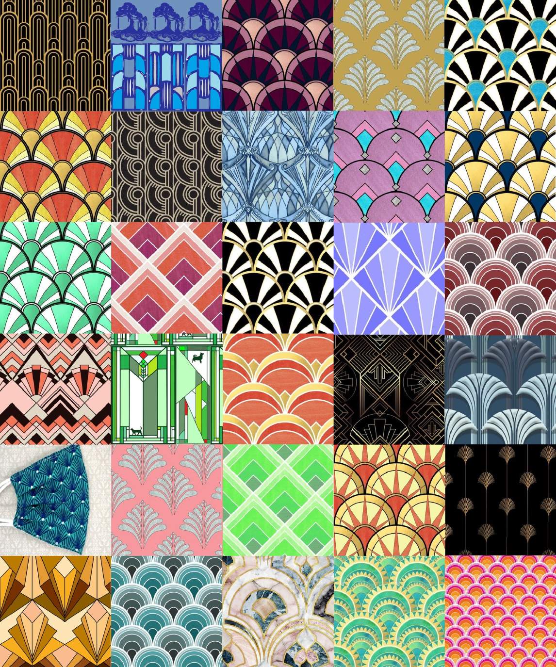 Solve Dazzling Art Deco jigsaw puzzle online with 99 pieces