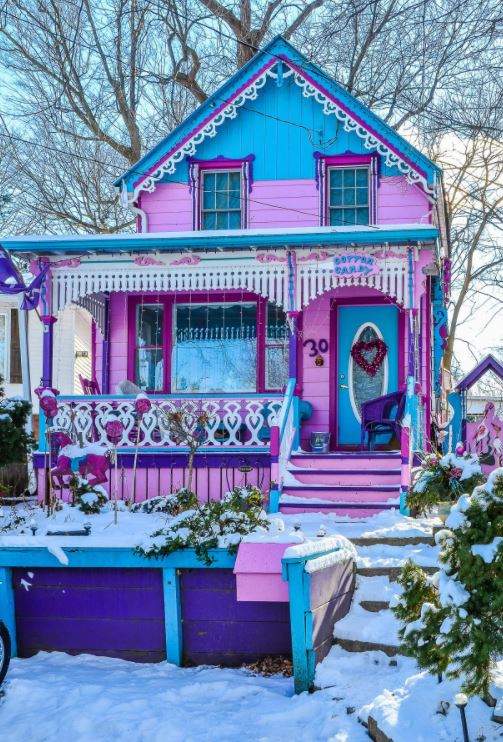 Solve The Painted Ladies of Grimsby jigsaw puzzle online with 96 pieces