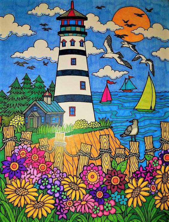 Solve Lighthouse jigsaw puzzle online with 63 pieces