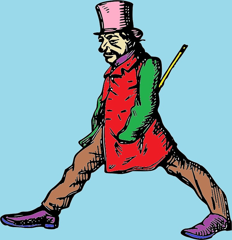 Solve CA 454 Victorian Basil Fawlty (walk) jigsaw puzzle online with