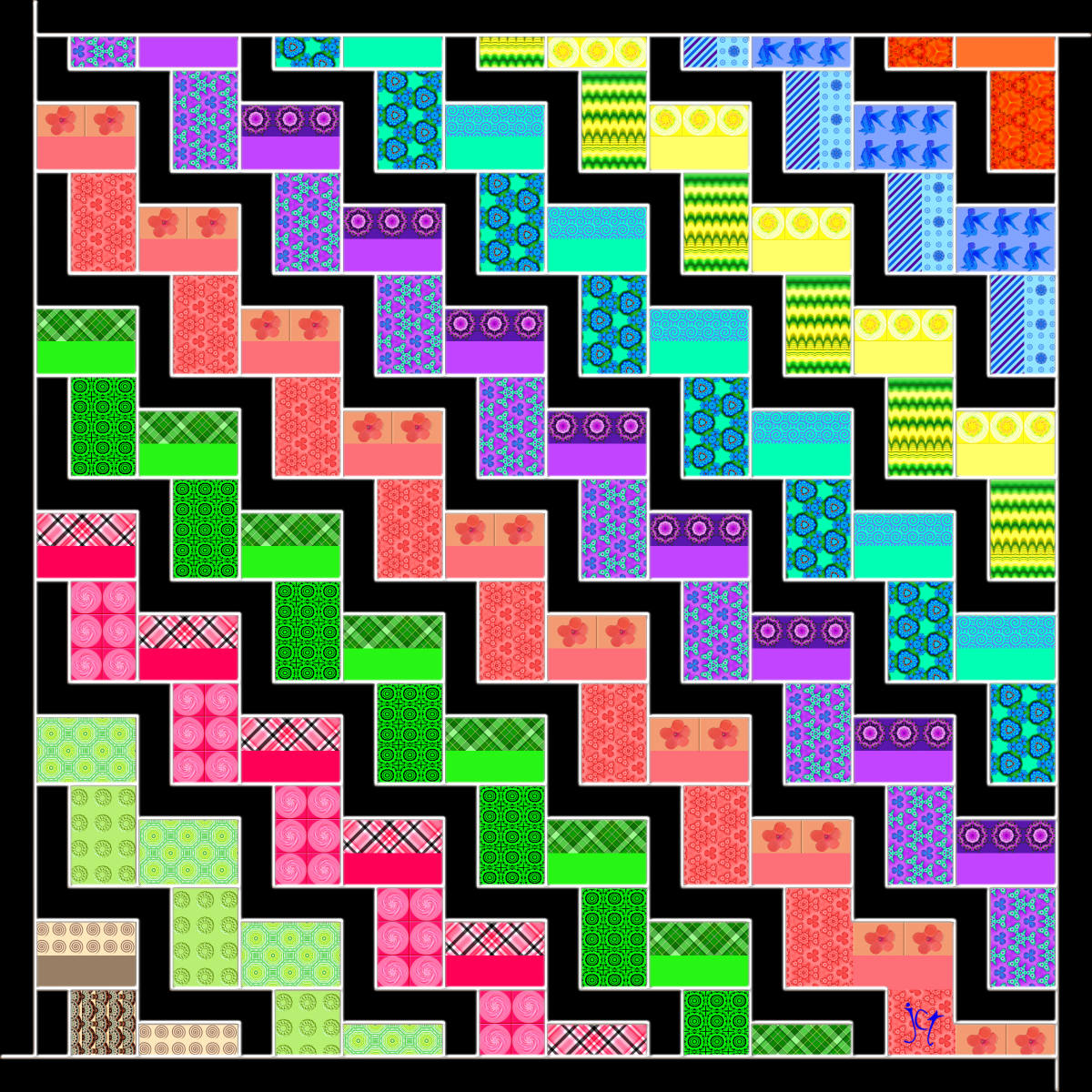 Solve Zig Zag Stripes jigsaw puzzle online with 400 pieces