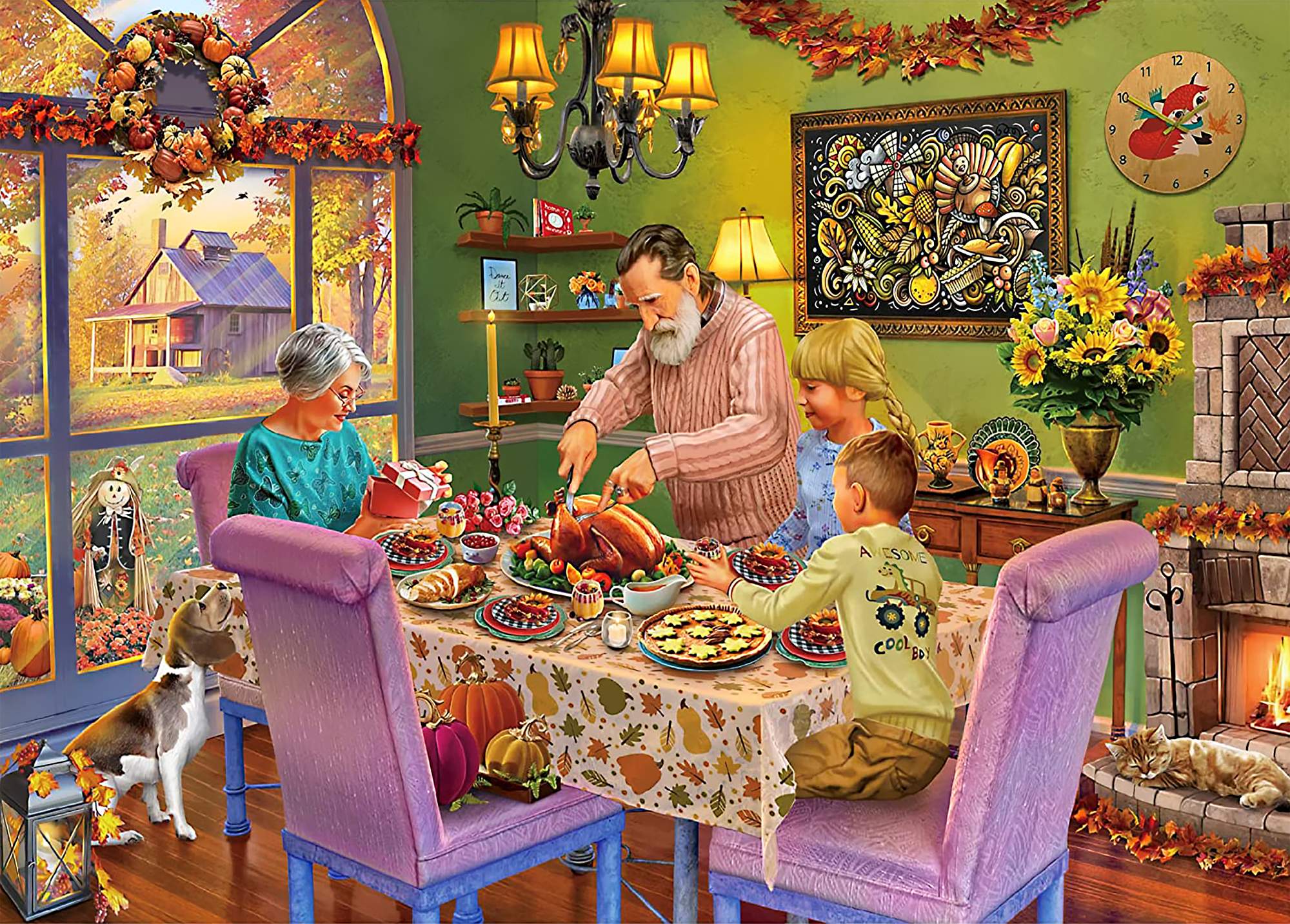 Solve Thanksgiving Dinner, Turkey, Pumpkin Pie jigsaw puzzle online