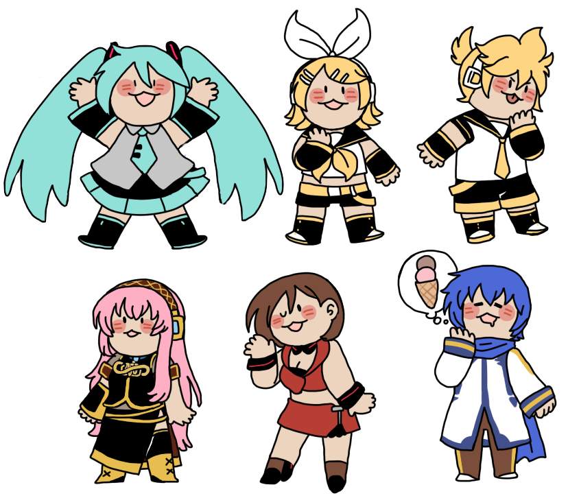 Solve chibi vocaloids jigsaw puzzle online with 30 pieces