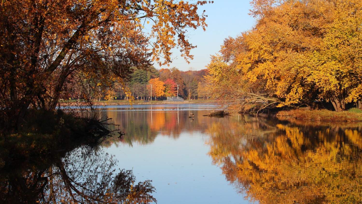 Solve Autumn On The Cedar River Near Cedar Rapids Iowa Jigsaw Puzzle 