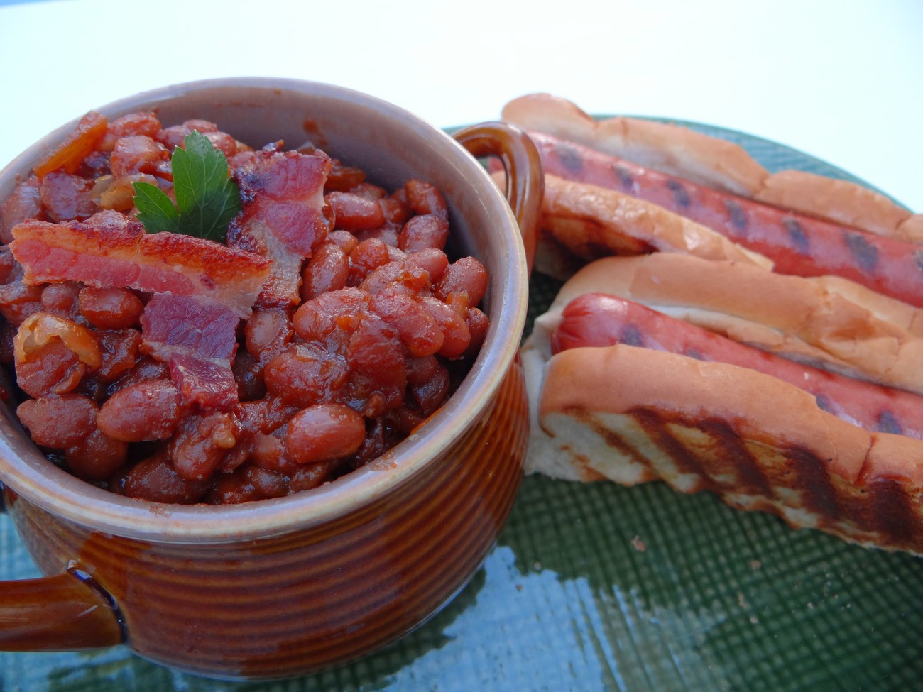 Solve Franks and beans Boston Baked Beans with Bacon jigsaw puzzle online with 130 pieces