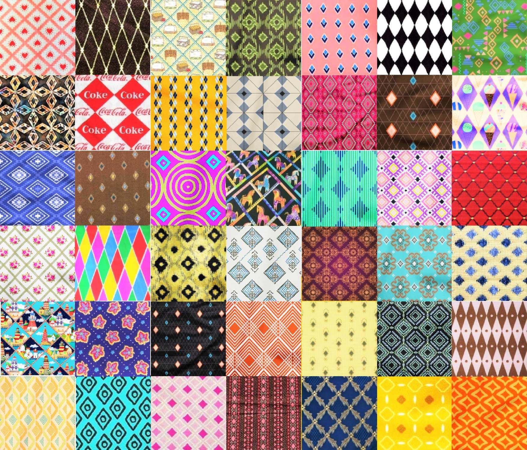 Solve PATCHWORK DIAMONDS 49 jigsaw puzzle online with 378 pieces