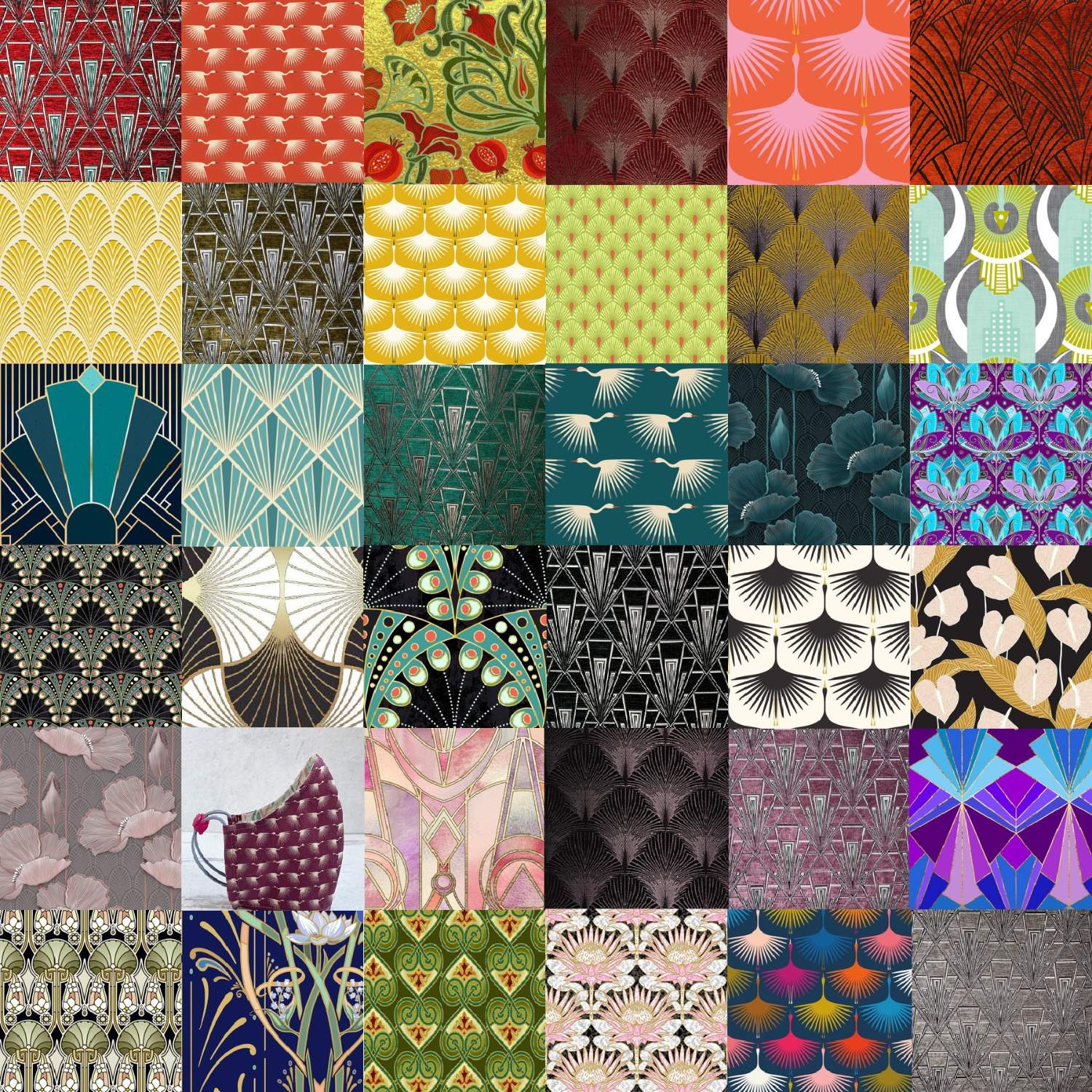 Solve Art Deco Delights jigsaw puzzle online with 196 pieces