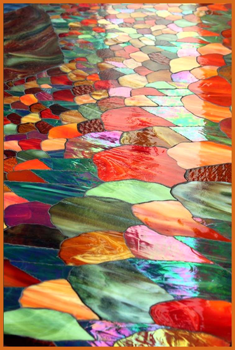 Solve Beautiful stained glass pattern! jigsaw puzzle online with 54 pieces