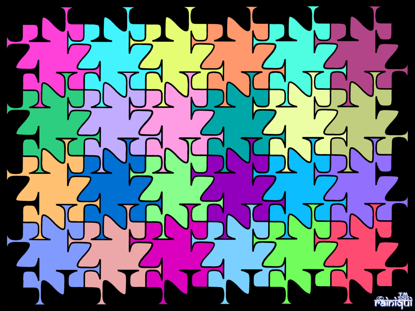 Solve Tessellated Trumpets jigsaw puzzle online with 154 pieces