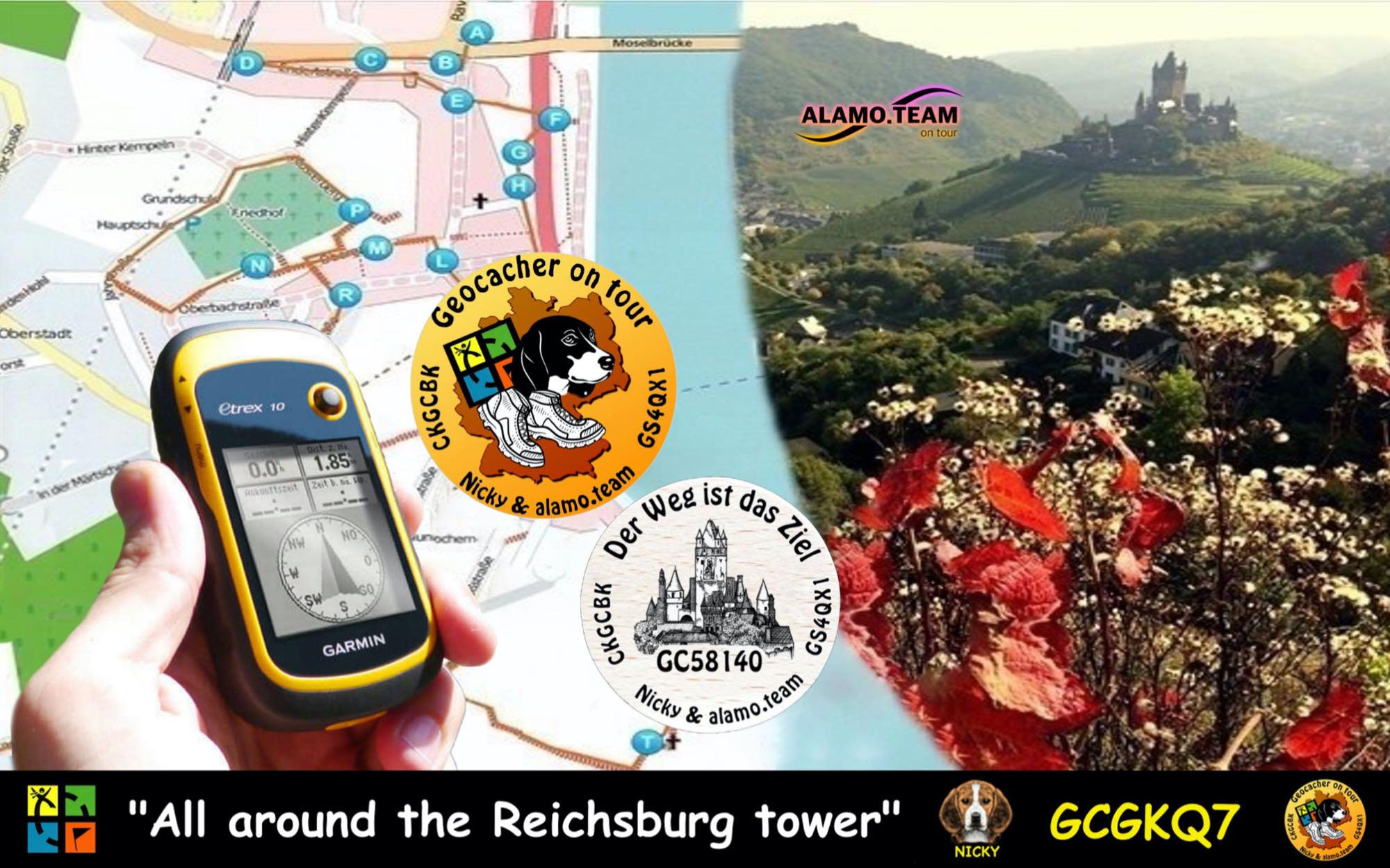 Solve Cochem "all around the Reichsburg tower" (Geocaching, get the TB