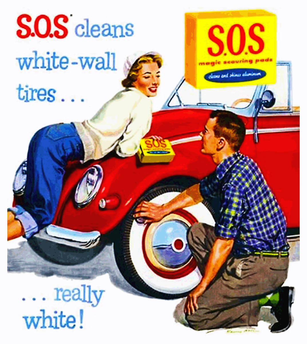 Solve Vintage ad SOS Scouring Pads jigsaw puzzle online with 288 pieces