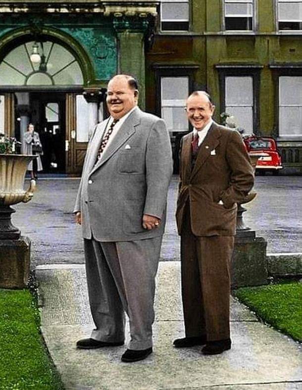 Solve Laurel and Hardy in Dun Laoghaire, Ireland on their tour in 1953 ...